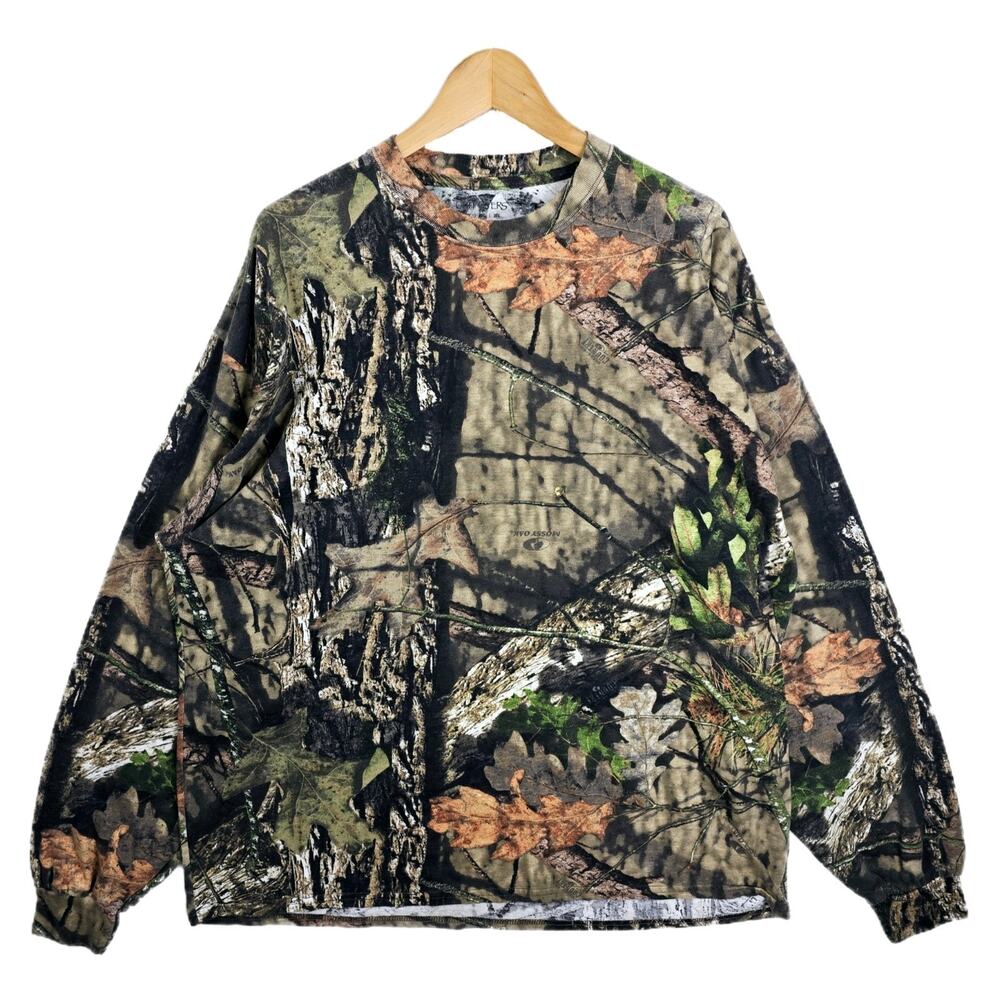 Lodge Outfitters Mossy Oak Camo Long Sleeve T-Shirt Hunting Outdoor Men's XXL